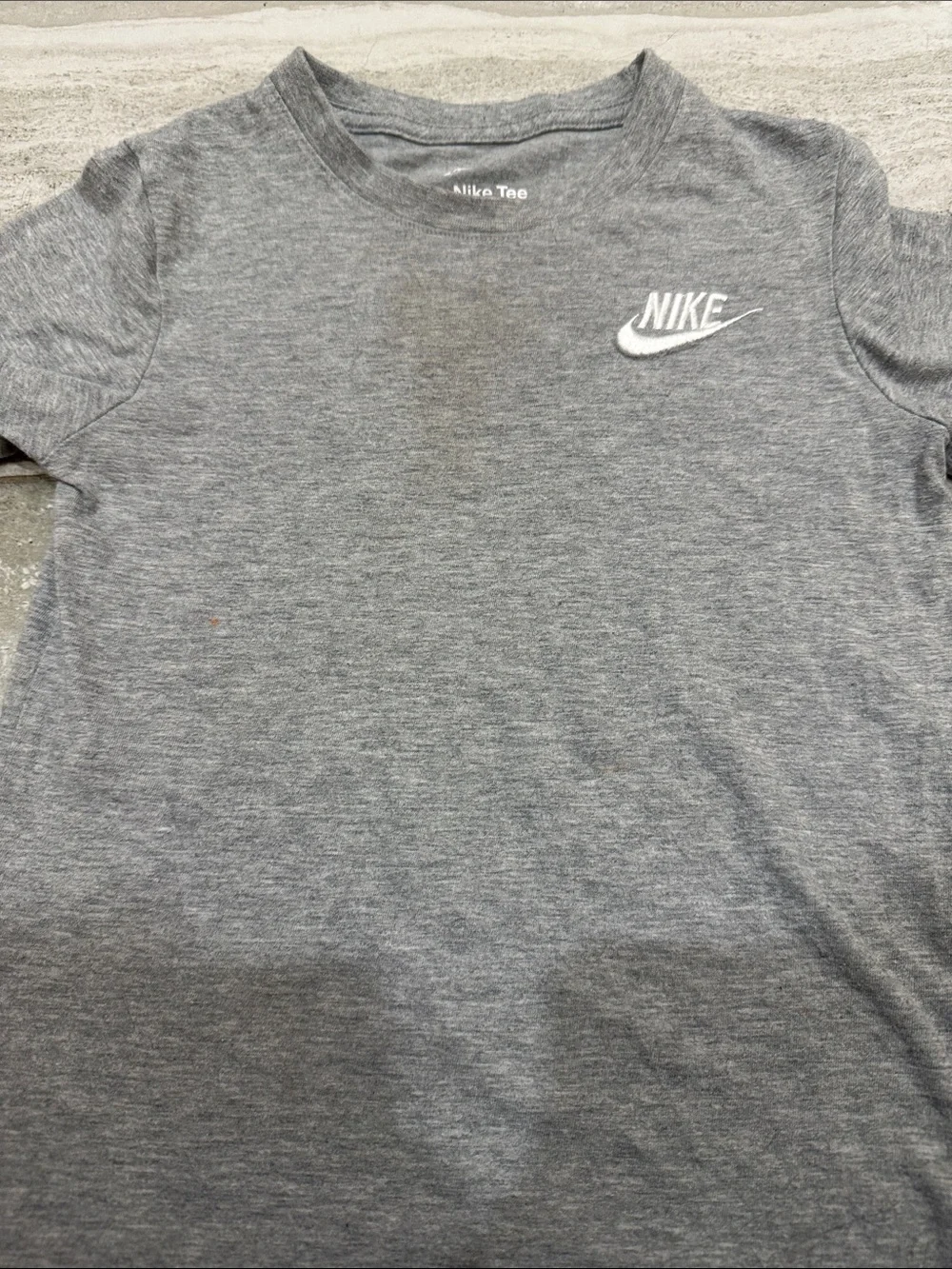 Nike Kids Gray Short Sleeve Logo Tee